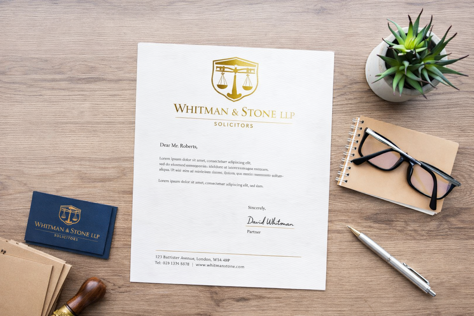 Gold Foil Stationery